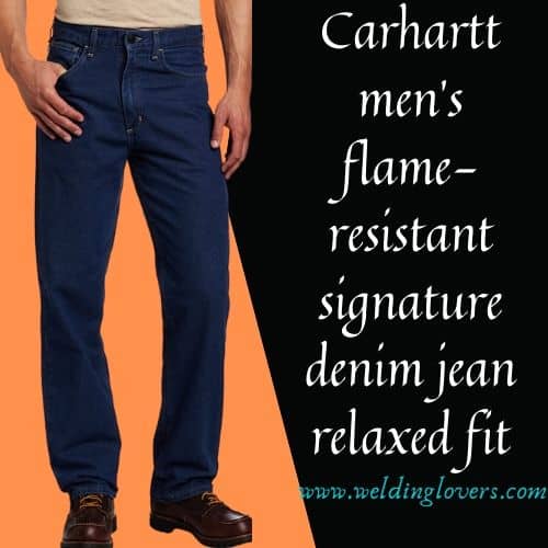 Carhartt men's flame-resistant signature denim jean relaxed fit